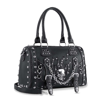 Edgy Skull Satchel Handbag